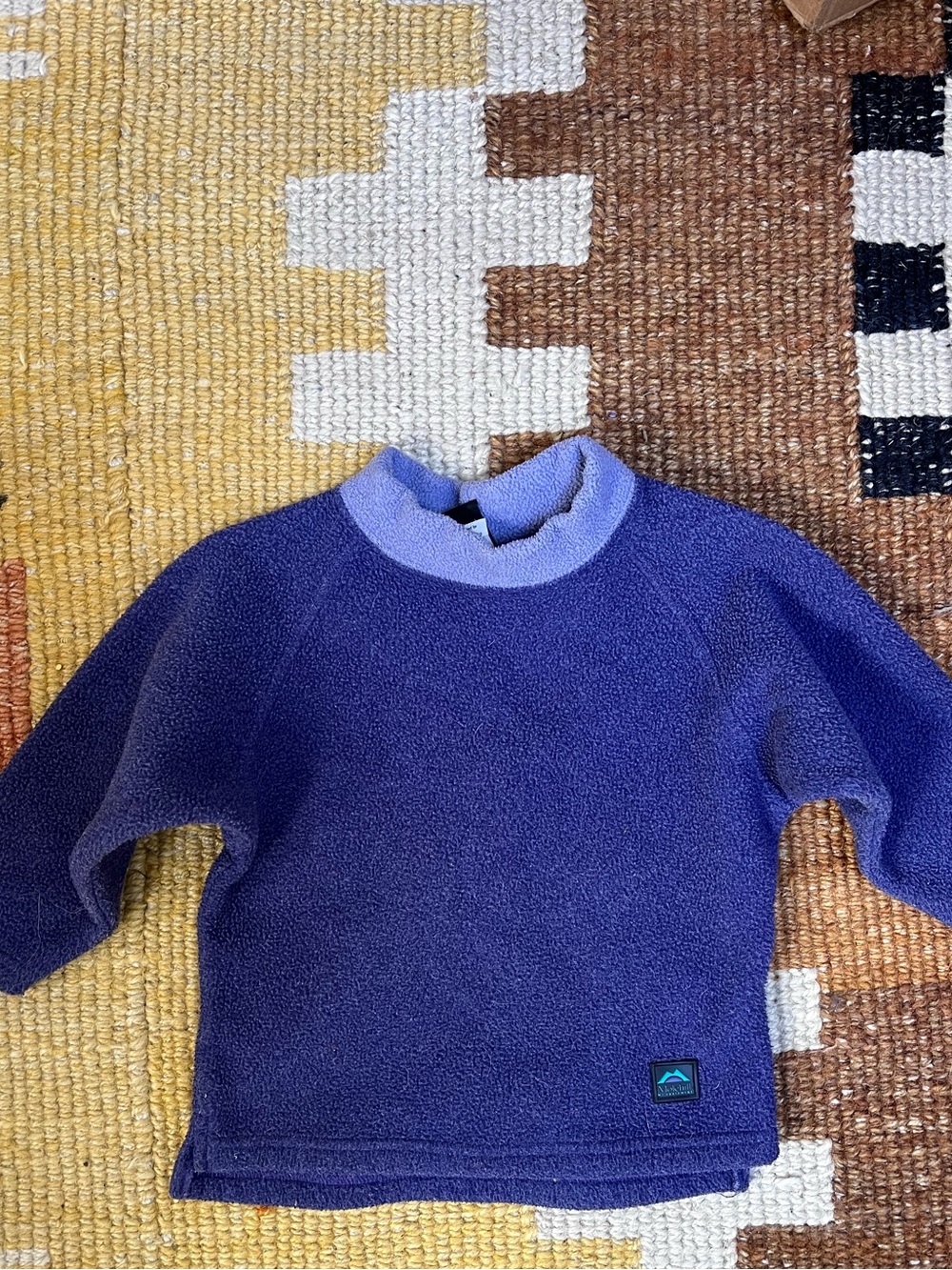 Vintage Kids Purple Fleece Sweater - Cozy Crewneck